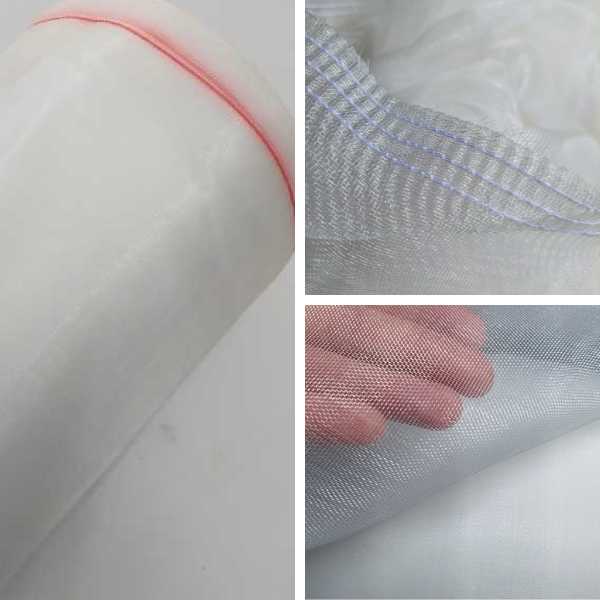 tela para horta com detalhe da tela e da costura
