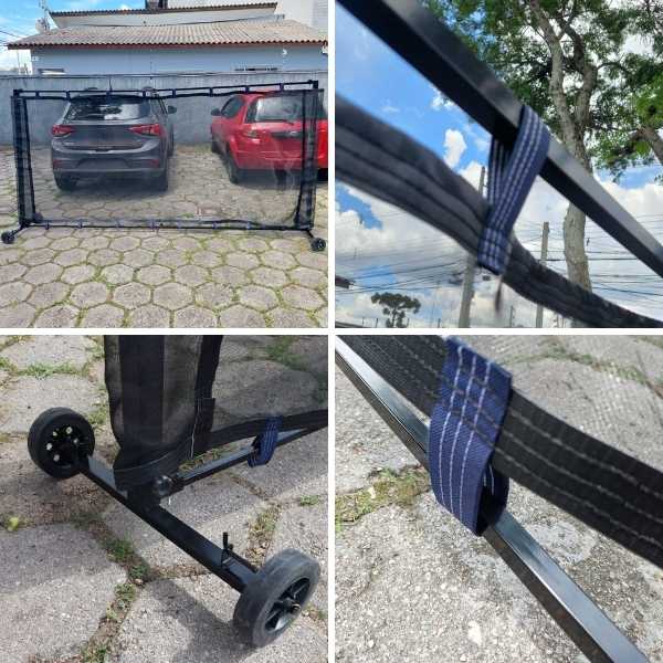 detalhe do protetor de roçagem retrátil com rodinha