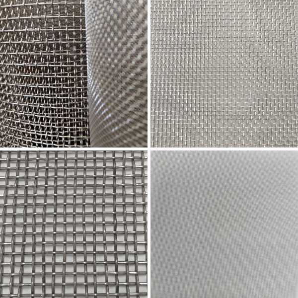 recorte de imagem mostrando a tela aço inox 304 vista de perto de diversos ângulos