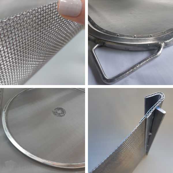 Tela de aço inox para peneiramento industrial com malha uniforme e alta precisão, indicada para peneiras vibratórias e separação de partículas