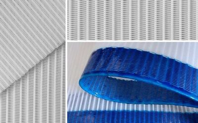 Tela espiral de poliéster para desaguamento eficiente de lodos com acabamento lateral